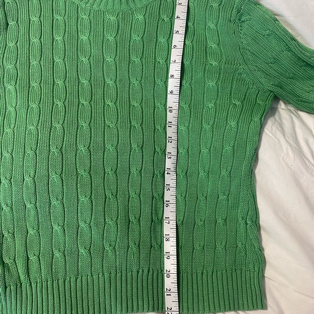 Brooks Brothers Green Cable Knit Sweater - Picture 6 of 6